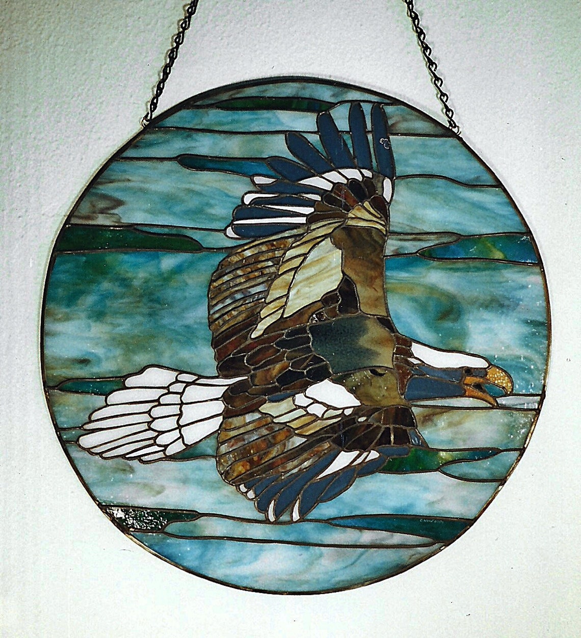 American Bald Eagle Stained Glass Circle Panel Design Pattern - Etsy