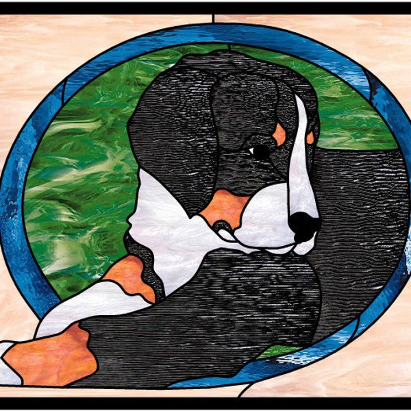 Stained Glass Dog Pattern Etsy Australia