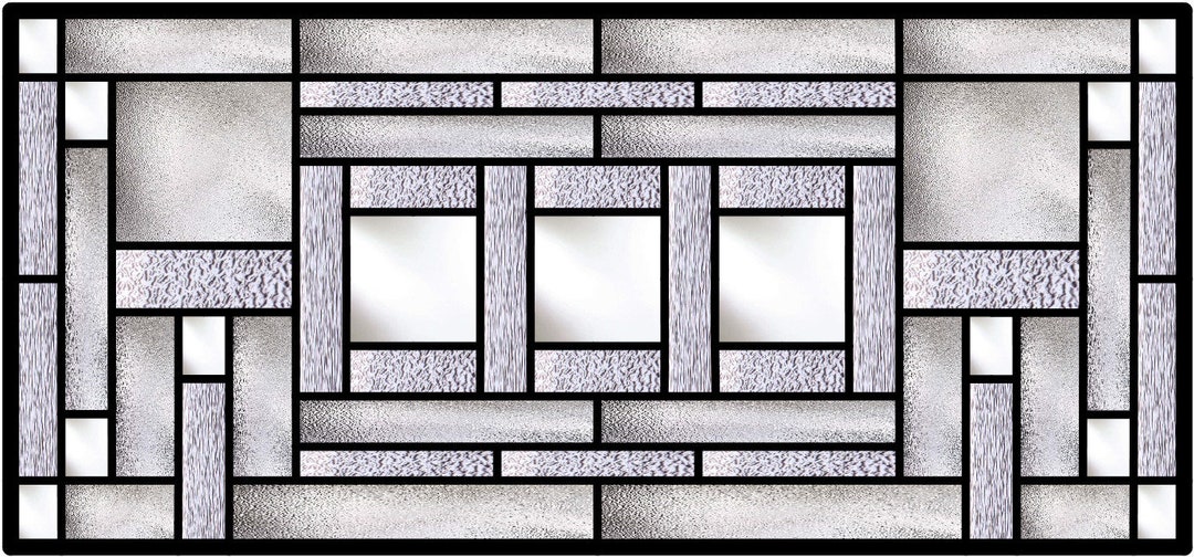 Thomerson Transom Clear Beveled Stained Glass Pattern Design - Etsy