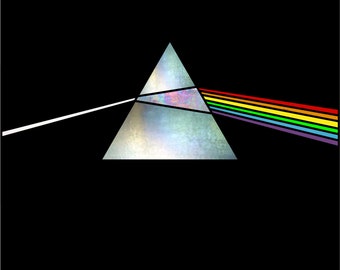 Pink Floyd rock album pyramid stained glass pattern for download