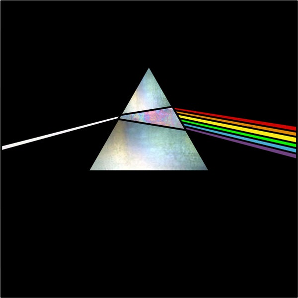 Pink Floyd rock album pyramid stained glass pattern for download