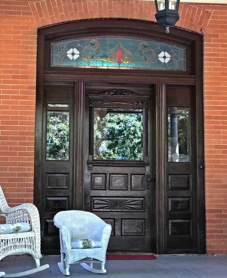 Wells Victorian Tiffany Style Stained Glass Transom Pattern Design Etsy