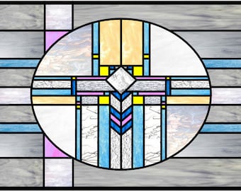 Mission Statement FLW Stil Buntglas Panel Muster