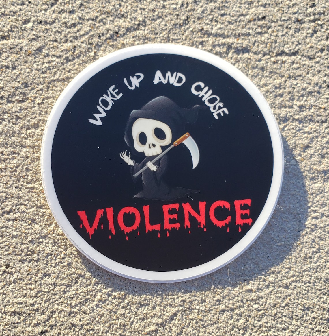 4x4 Woke Up And Chose Violence Vinyl Sticker Etsy
