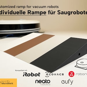 Individual vacuum robot ramp (e.g. Roomba, Roborock, Eufy, Samsung, ...) high quality, different colors