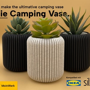 Camping decorative vases - IKEA Fejka & Silwy compatible - magnetic, light and stable