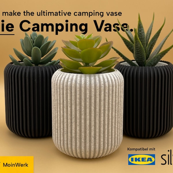 Camping Deko Vasen - IKEA Fejka & Silwy kompatibel - magnetisch, leicht und stabil