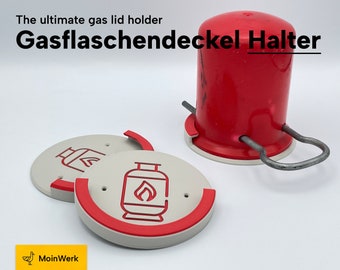 Gasflaschendeckel Halterung | Gasflaschenkappenhalterung | Halter für Gasflaschenkappen