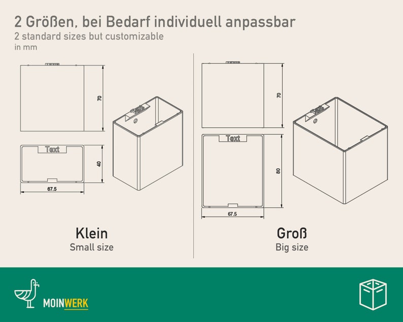 Individuell Organizer Kleinteile Boxen z.B. für Lego, Schrauben, Muttern, sonstiges Bild 5