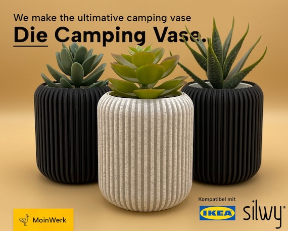 Camping Deko Vasen - IKEA Fejka & Silwy kompatibel - magnetisch, leicht und stabil