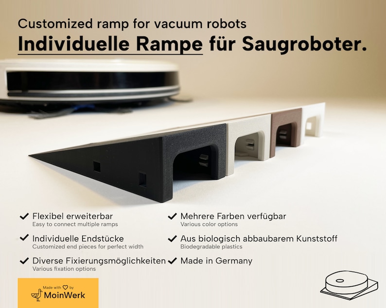 Robot With Ramp Custom Robot Vacuum Ramp (e.g., Roomba, Roborock, Eufy, Samsung ...