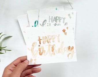 Happy birthday handlettered cards