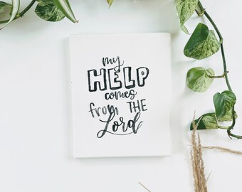 Versetto della Bibbia, citazione calligrafica su tela