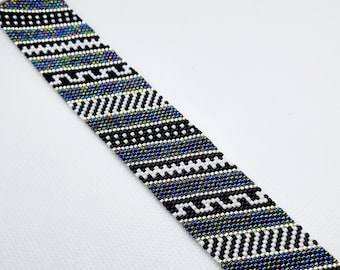 Pattern Stripes Peyote Stitch Bracelet Pattern