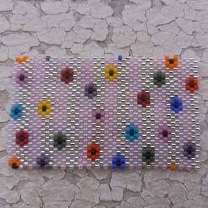 Stripes and  Bright Flowers Pen Wrap Pattern