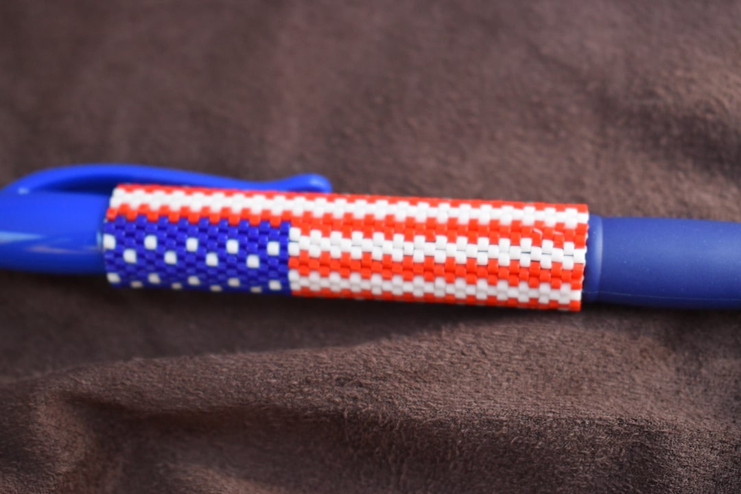 American USA Flag Pen Wrap Pattern - Etsy