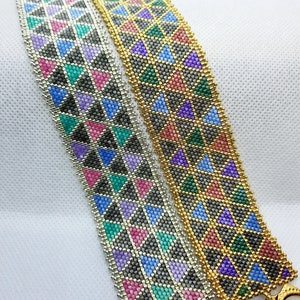 Silk Triangles Peyote Bracelet Patterns