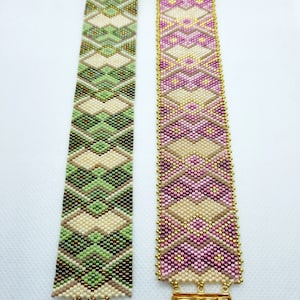 Peyote Stitch Bracelet Pattern - 2 Versions