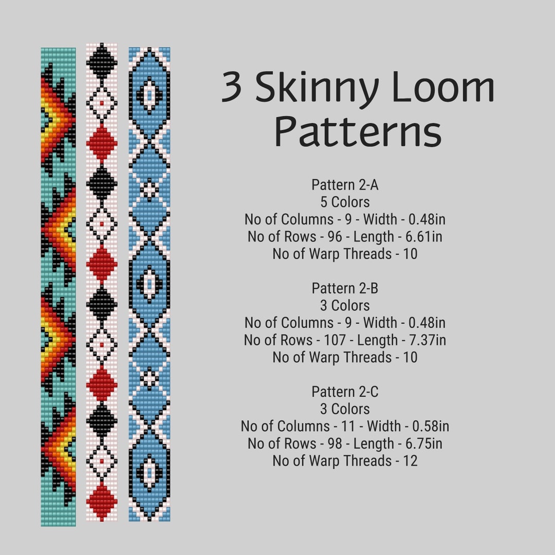 Bead Loom Patterns Native American Seed Bead Bracelets Narrow