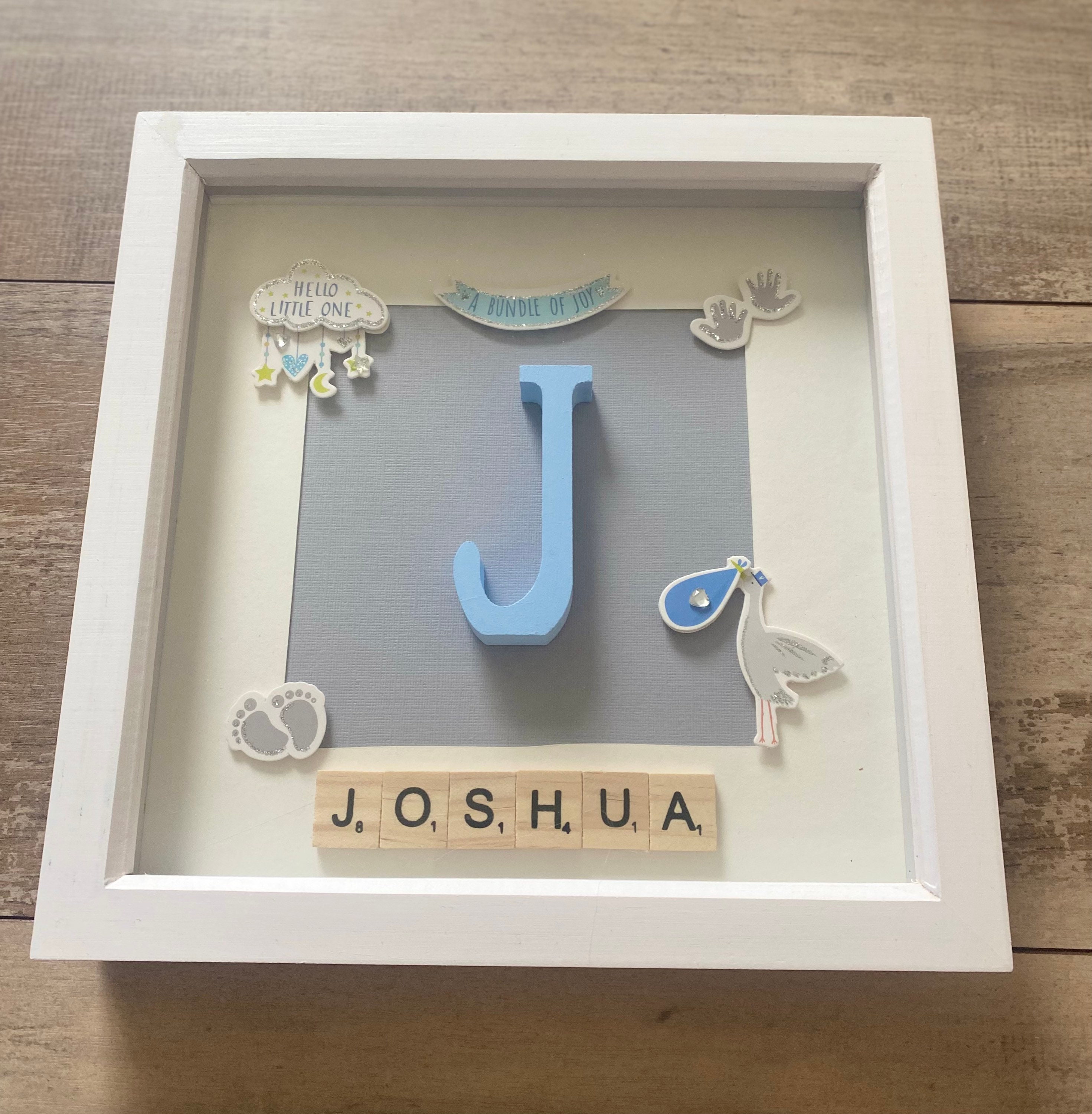 Baby Boy Boy Nursery Frame Boys Personalised Letter Frame Etsy