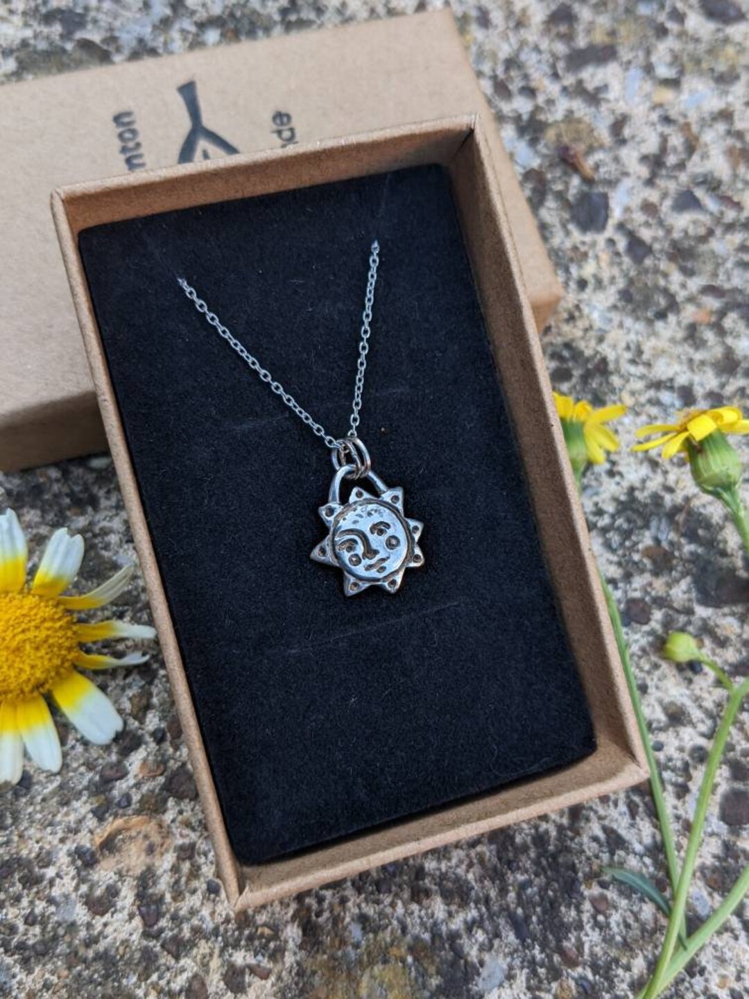 Fine Silver Sun Pendant, Handcrafted Recycled Silver - Etsy UK