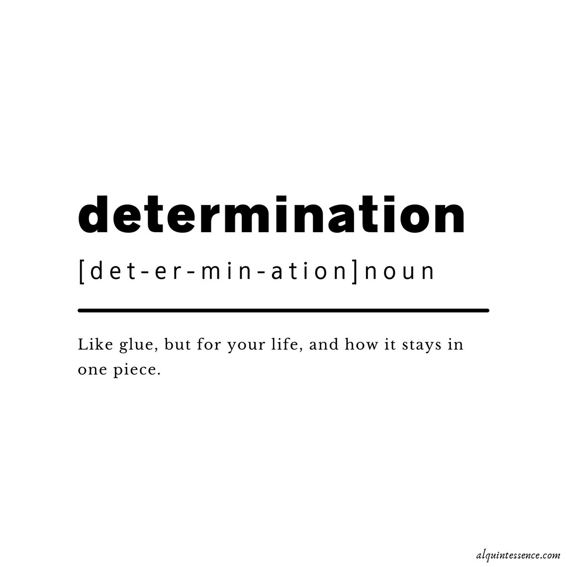 Determination Definition Print Etsy