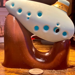 Legend of Zelda: Playable Ocarina with stand.