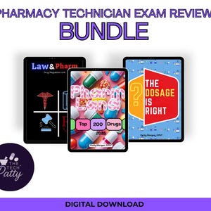Bundle|Pharmacy Technician Exam Study Guide| Dosage calculations| Federal requirements