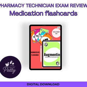 Pharmacology digital flashcards Pharmacy Tech, Nursing school, NAPLEX, NCLEX, PTCB