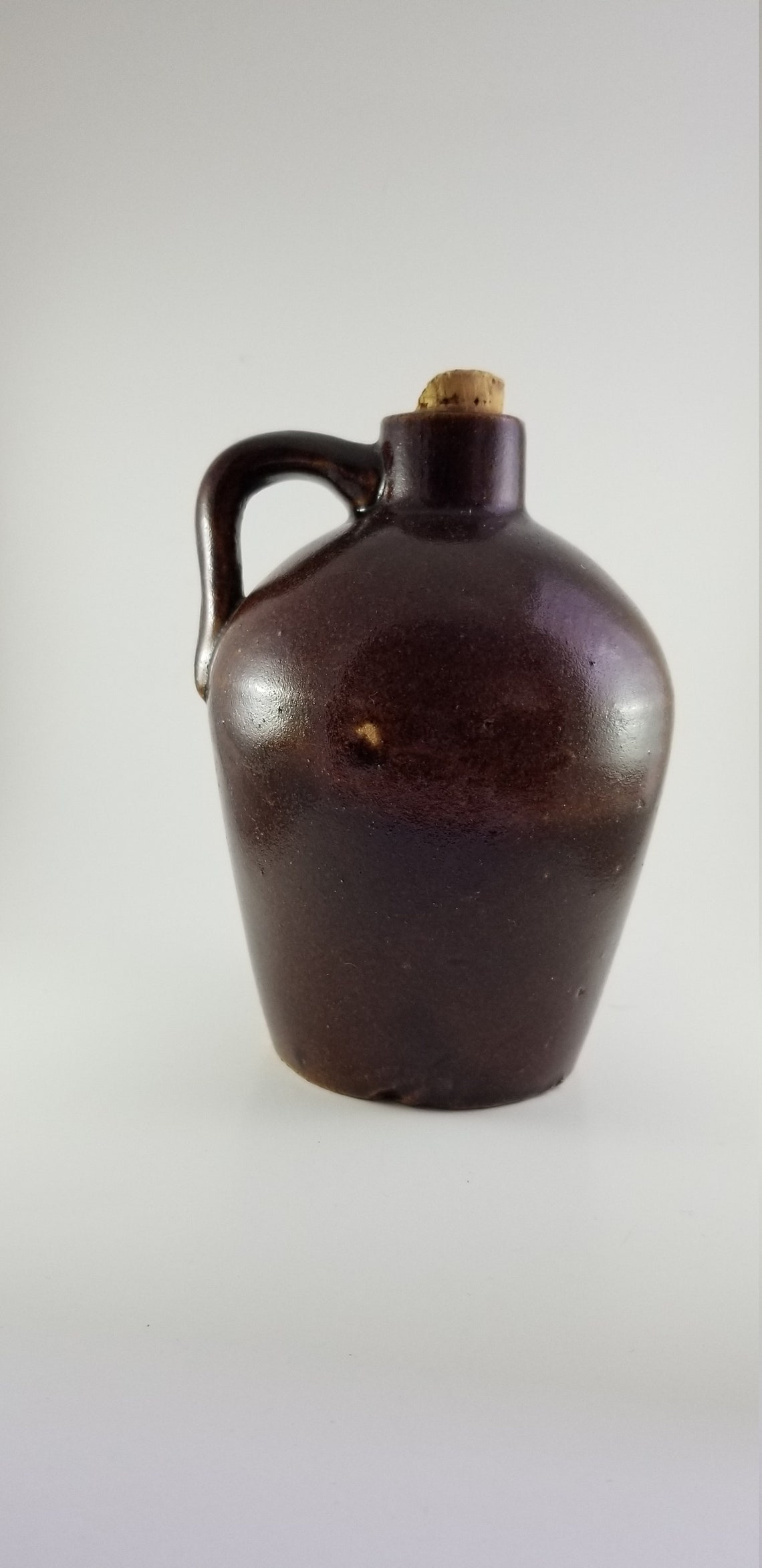 Primitive Pottery Jug Brown Jug With Cork Jug in Great Etsy