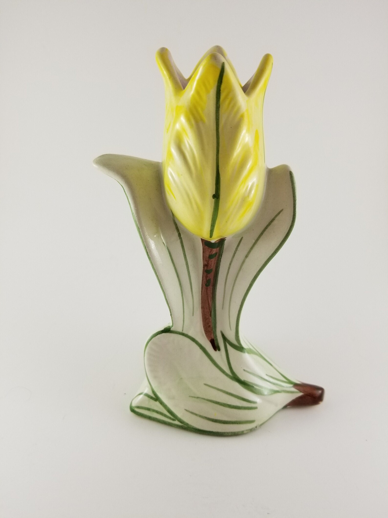 Vintage Tulip Bud Vase CASA FINA Yellow Tulip Bud Vase Etsy