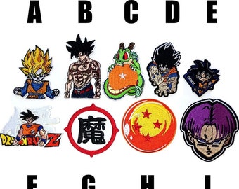 Aufnäher zum Aufbügeln, Dragon Ball Z GT, Goku Trunks, bestickt, zum Aufbügeln, Cartoon-Hobby, kreativ, Anime, Manga, neue Applikation, Sayan Kid