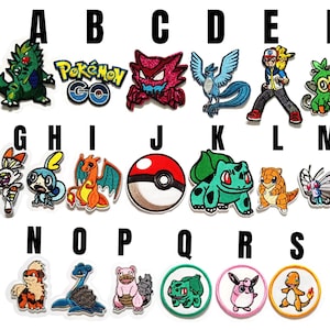 patch Pokémon termocolante Articuno Tyranitar Umbreon Ash peça de parche bordada ferro pega-tudo monstro bordado hobby criativo novo
