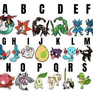patch Pokémon rare rari toppa termoadesiva embroidered iron on monster Dragapult Volcarona Rayquaza Greninja Mudkip Dewgong team collection