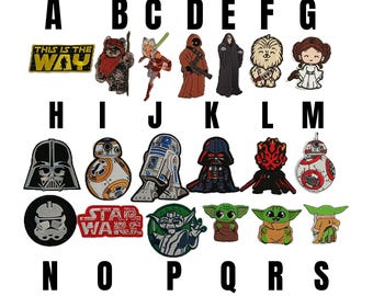patch Star Wars iron on patch star wars yoda stormtrooper dart fener Yedi Darth Vade BB-8 R2-D2 falcon this is the way