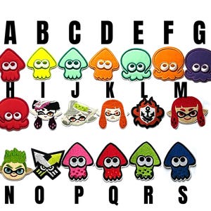 Patch Splatoon 2 3 Videospiel Bügelbild Nintendo Figuren Tintenfisch Oktopus Inkling Spiel Klasse Rang Liga Bügelbild Thermocollant