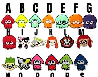 patch Splatoon 2 3 videogame iron-on patch nintendo characters squid octopus inkling match classique rank league iron on thermocollant