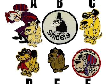 Muttley Wacky Races Dick Dastardly Crazy patch the craziest race in the world dog cartoon iron on vintage happy cartoon retro dog