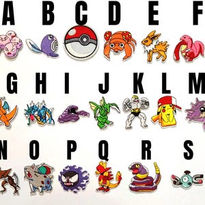 patch Pokémon small iron-on patch embroidered iron on game catch'em all Exeggcute Gyarados Jolteon Lickitung Muk Paras Poliwag Chansey