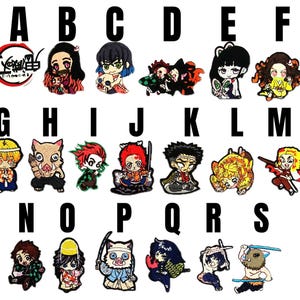 Demon Slayer Kimetsu no Yaba Aufnäher, gestickter Aufnäher zum Aufbügeln, Anime- und Manga-Motiv, Abzeichen, Logo