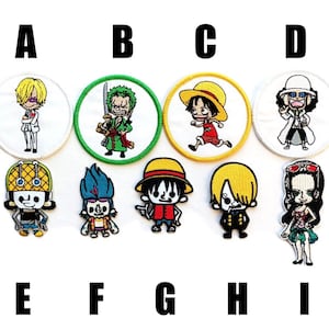 One Piece Aufnäher zum Aufbügeln, Manga, Anime, Piratenflagge, Boarding-Crew, Monkey D. Ruffy, Gummi, neue Crew, Franky Roronoa Zoro, Nico Robin