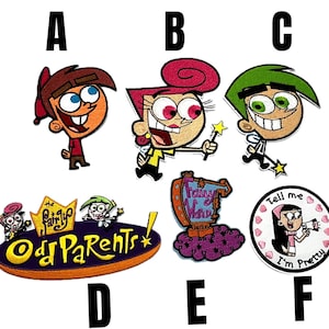The Fairly OddParents Aufnäher Cosmo Wanda Timmy Turner Cartoon The Fairly OddParents Aufnäher zum Aufbügeln Kobold Eltern Cartoon Aufnäher