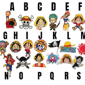 Naszywka One Piece, naszywka do prasowania, manga, anime, piracka flaga, załoga, abordaż Monkey D. Luffy, gumowa, nowa czaszka, załoga, Roronoa Zoro, Nami, Chopper