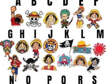 One Piece patch iron-on patch manga anime pirate flag crew boarding Monkey D Luffy rubber new skull crew Roronoa Zoro Nami Chopper