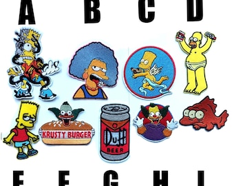 Les Simpsons patch Springfield Krusty le clown Homer Bart Duff bière dessin animé fer sur Selma Patty vintage écusson custom