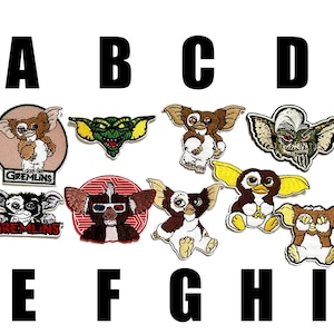 patch Gremlins Gizmo strijk patch horrorfilm vintage wezen duivel strijk patch écusson logo badge monster Mogwai kleine duivel monster