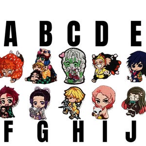 Demon Slayer Kimetsu no Yaba Aufnäher, gestickter Aufnäher zum Aufbügeln, Anime-Manga-Motiv, Demon Slayer Blade-Charaktere, Kamado, neu