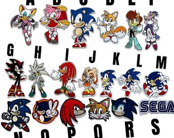 patch Sonic the hedgehog iron-on patch videogame hedgehog Miles Prower Silver blue hedgehog Sega Nintendo Tails Knuckles the Echidna new