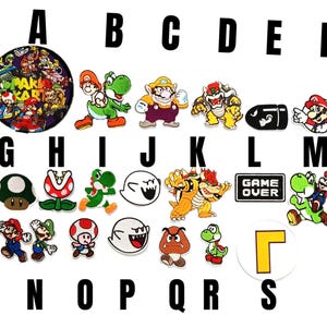 Super Mario Bros. Aufnäher zum Aufbügeln, gestickt, Videospiel, Nintendo, Bowser, neue Applikation, Kart, Wario, Pilz, Yoshi, Boo, Wario