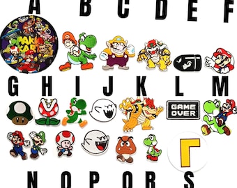 naszywka Super Mario Bros naszywka do prasowania haftowana żelazkiem gra wideo Nintendo Bowser nowa aplikacja Kart Wario grzyb Yoshi Boo Wario